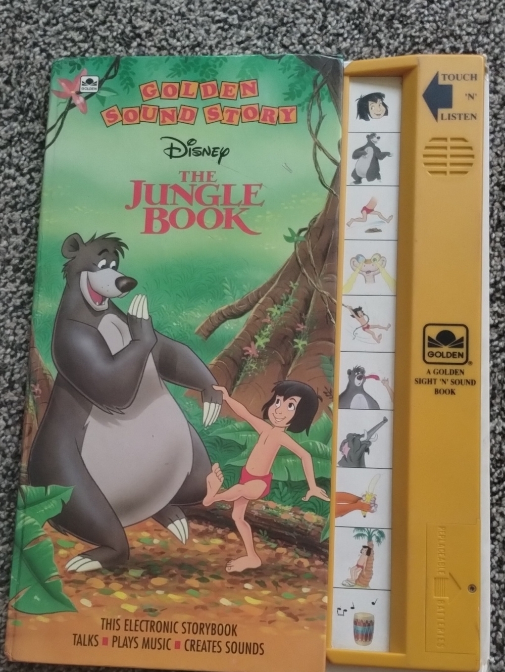 Vintage Golden Sound Story Book Disney The Jungle Book